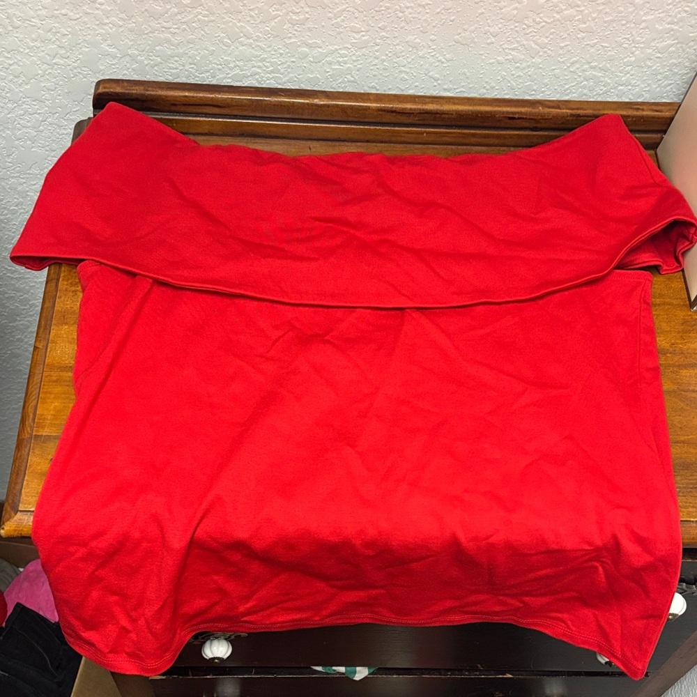 Elegant Red Women's off the shoulder top